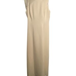Elegant Cream Sleeveless Dress